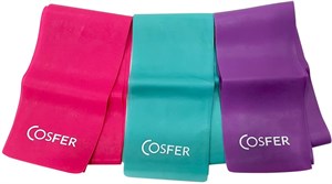 Cosfer CSFPLO 3 Lü 120X7,5 Üçlü Pilates Bandı