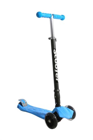 Xslide 1. Sınıf Scooter Işıklı Silikon Teker Katlanabilir Mavi